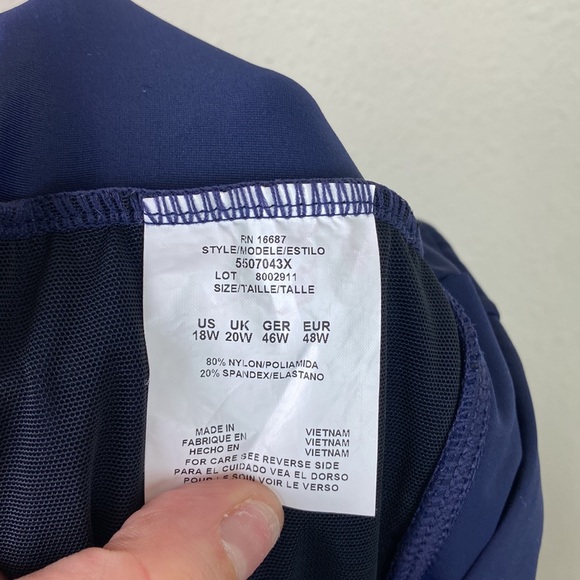 Women's Navy Plus Swim Skirt 18W - Picture 7 of 7